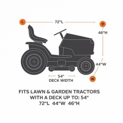 Classic Accessories 55-081-010401-00 Lawn Mower Tractor Cover